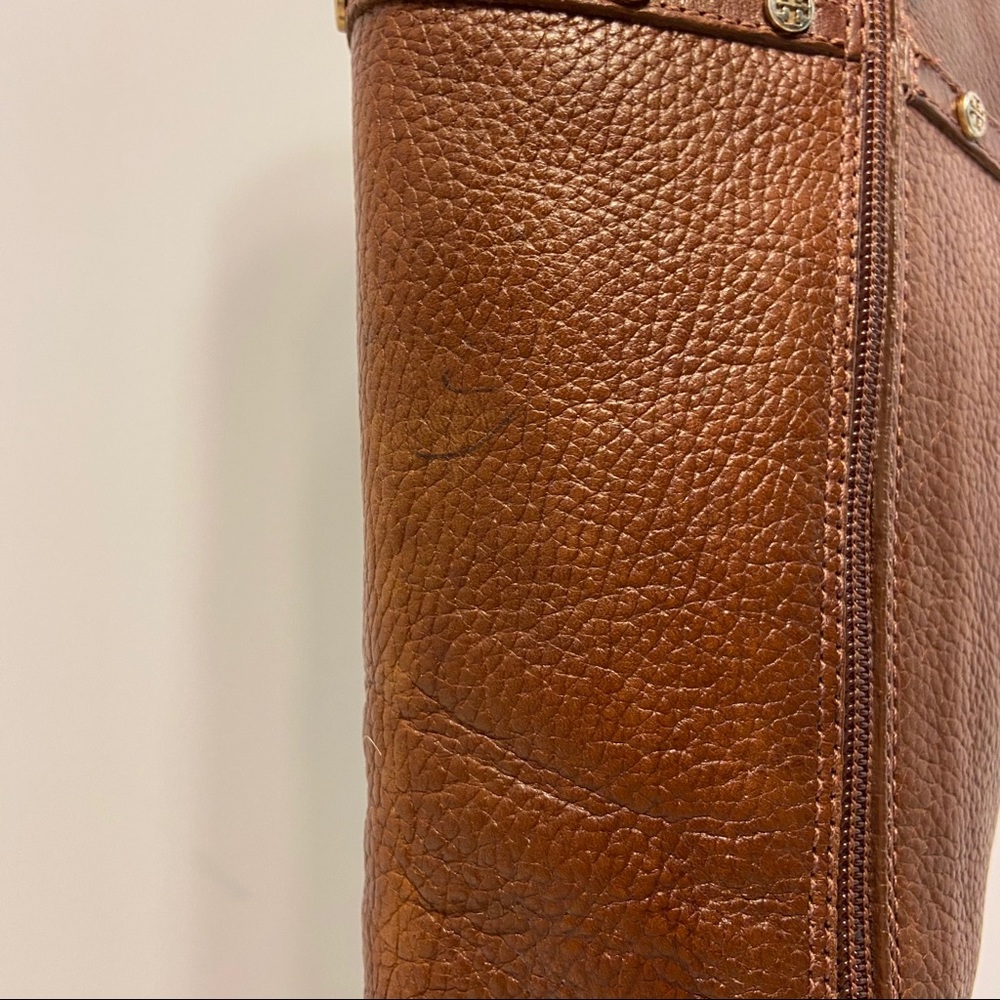 Tory Burch Brown Leather Studded Riding Boots 8.5 - Picture 7 of 15